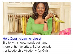 Oprah Cleans her Closet