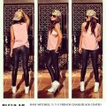 Shay Mitchell of Pretty Little Liars Instagrams her "laid back, perfect for running errands" look! She styles Bleulab's reversible French Chalk/Black Coated Legging with a Joy Rich LA hat, CrooksnCastles tank and Nike kicks!