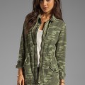 MONROW Add To Boutique Camo Print Military Trench