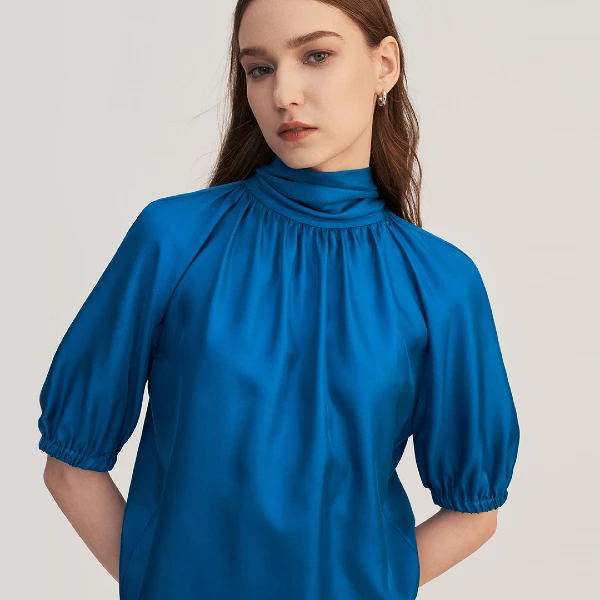 Ajuga Silk Twill Blouse Top