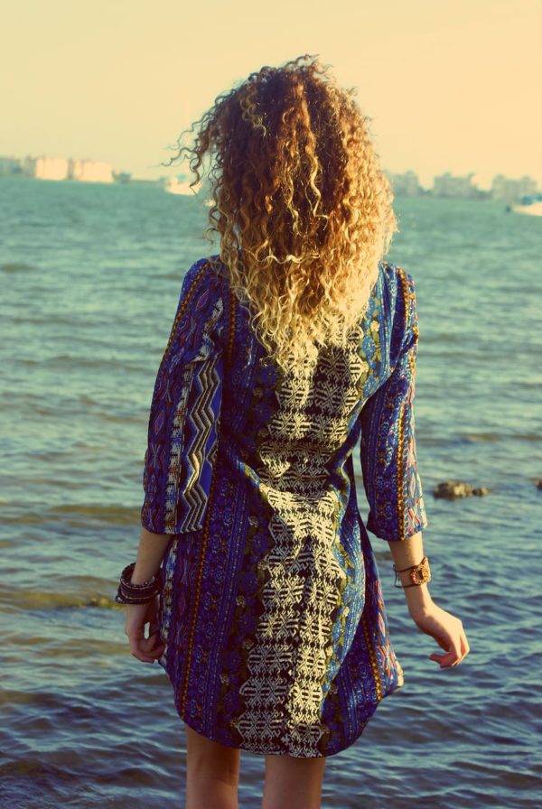 Bohemian Vintage Printed Summer Shift Dress